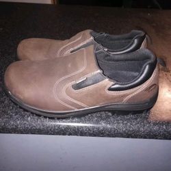 (14) Mens Brown Avengers Work Slip On Shoes 