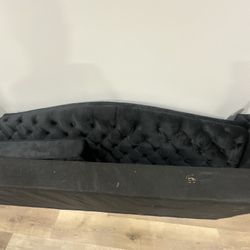 Black Velvet Couch 