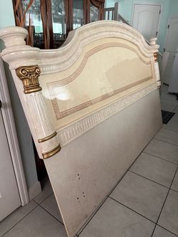 Ornate Cream and Gold Bed Frame king size
