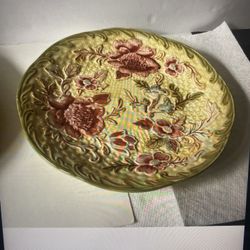 Longaberger Lunch Plates Majolica Garden X6