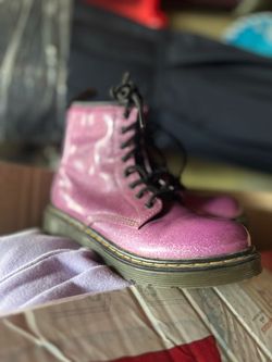 Dr. Martens 1460 Pink Glitter Lace-Up Boots
