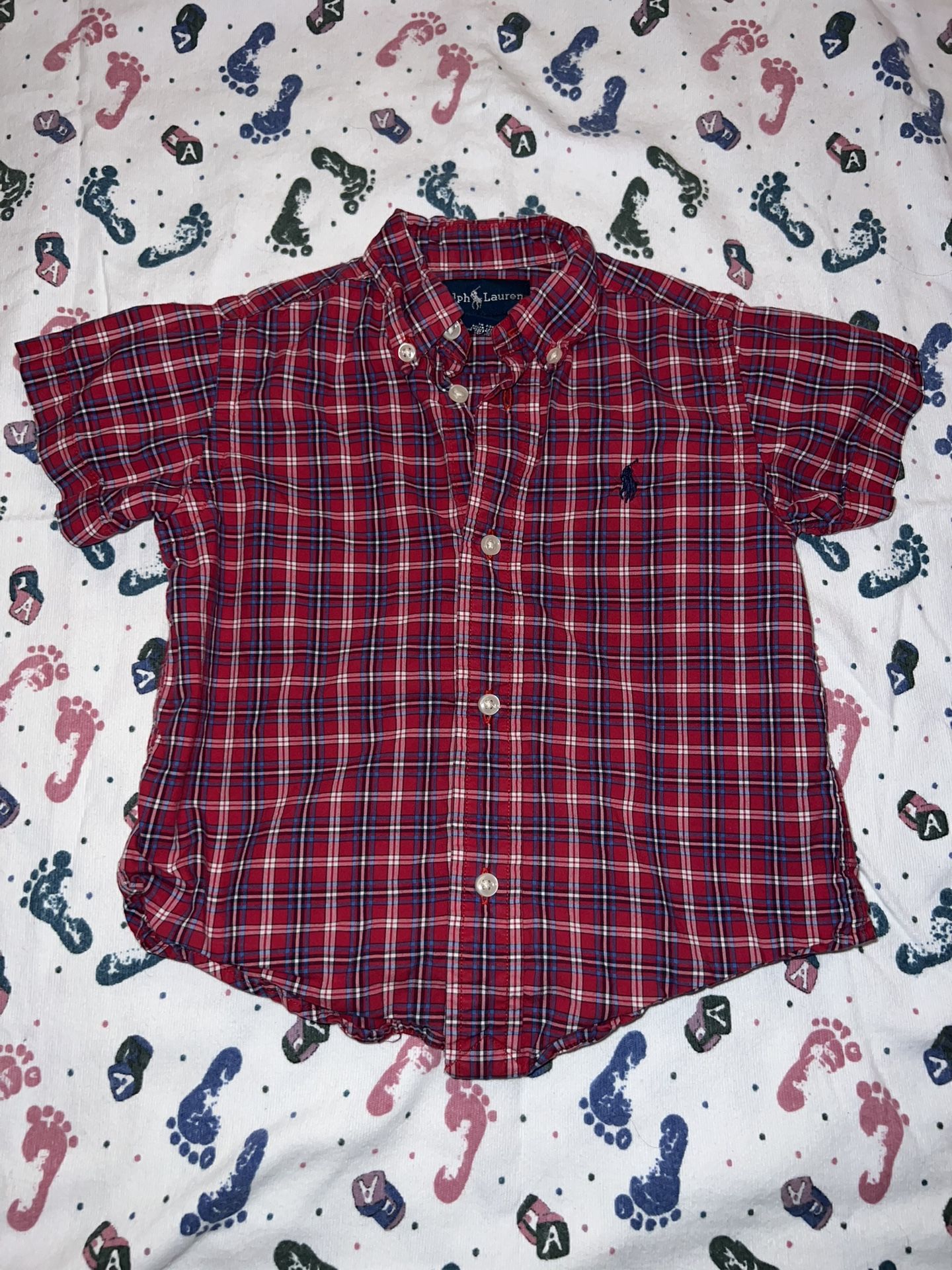 Ralph Lauren Blue And Red Striped Shirt