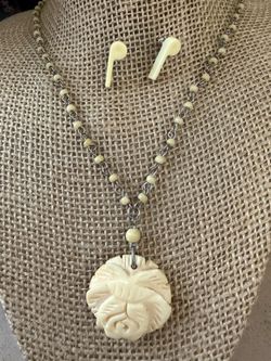 Juego collar aretes joyas antiguas