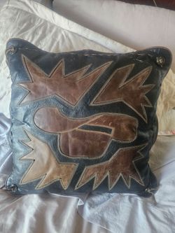 Black Leather Pillow