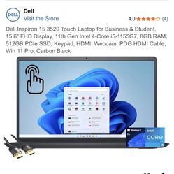 DELL Inspiron Touch Laptop 15 3520 (15.6 Inch) Win 11 Pro