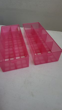 Pink storage organizers 2pc bundle