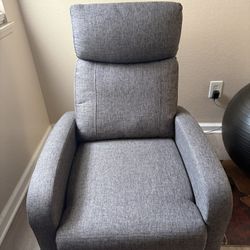 Gray Recliner Chair With Massager