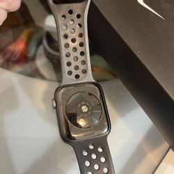 Nike  Se Space, Gray Aluminum Case Black Nike Sport Band Watch 44 Mm