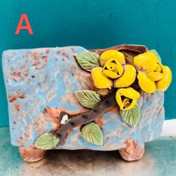 Beautiful Hand pinched flowerpot succulent ceramic flowerpots