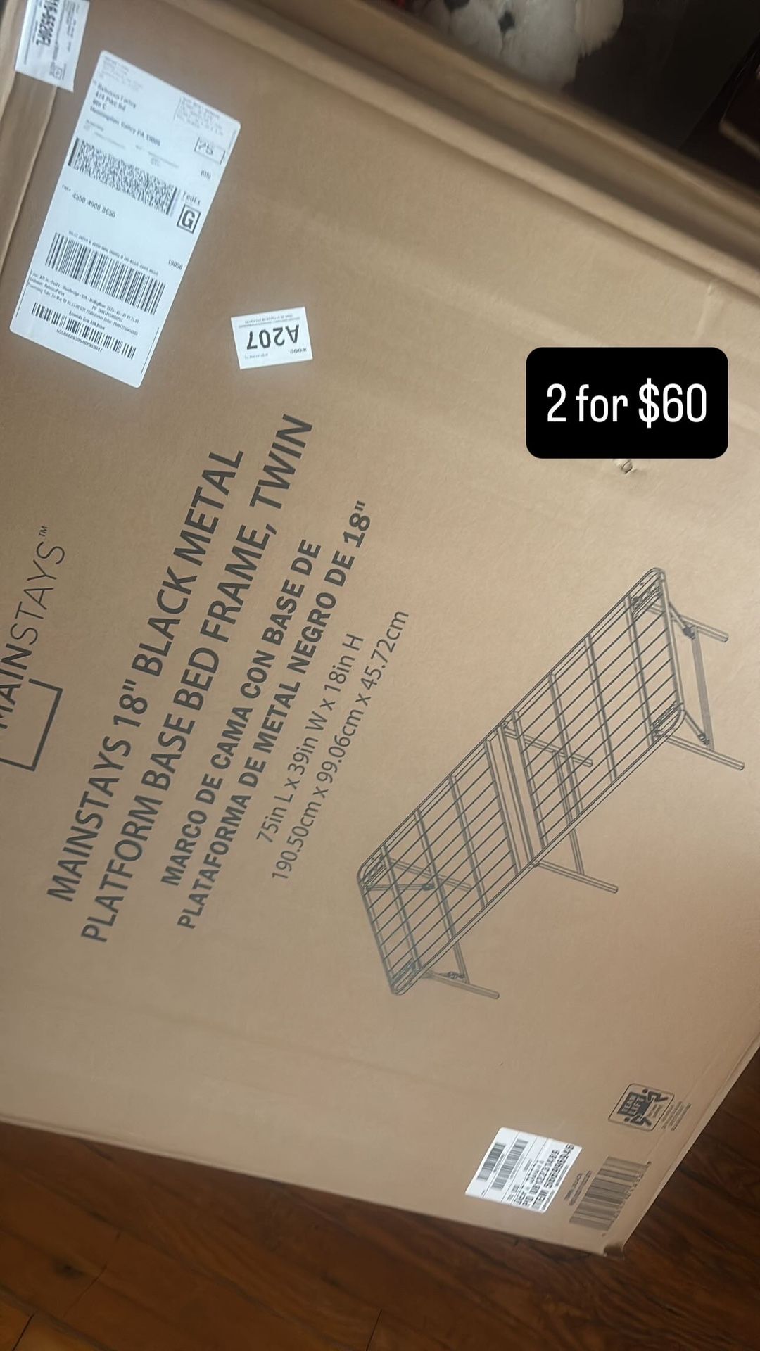Twin Size Metal Bed Frame(2)