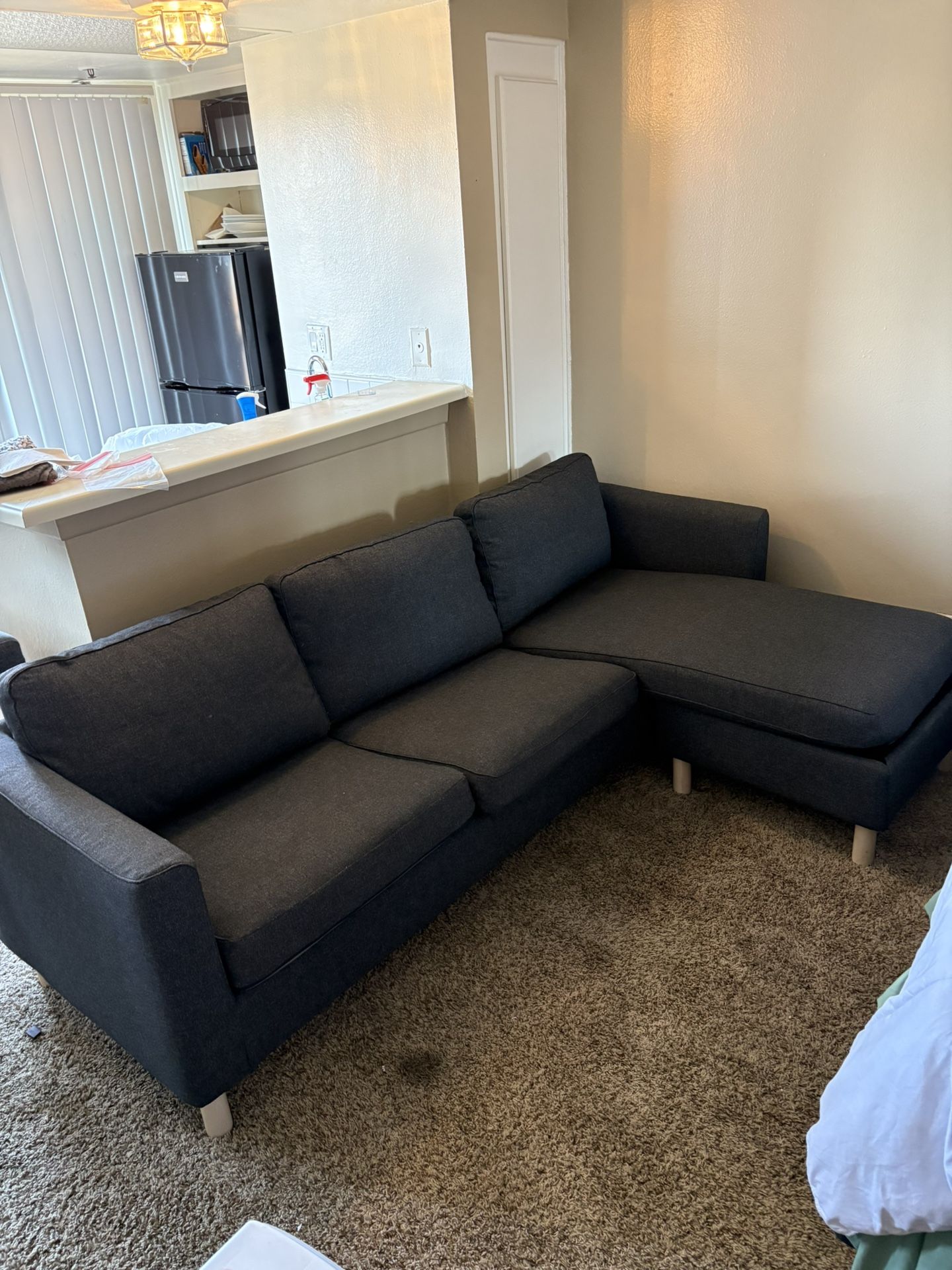 Couch with Chaise. Cash and Carry Hollywood