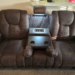 Recliner Couches Set