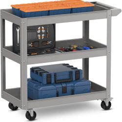 Goplus 3-Layer Service Utility Cart Heavy Duty For Sale $29.00 50%+ OFF Retail $59.99 NEW IN BOX