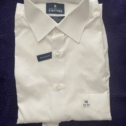 Stafford White Dress Shirt  New! 