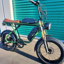 750 Watt Motor Electric Bike, Dual Battery, 33-35 Mph, 80 Mile Distance (Black Or Green)