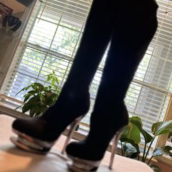 Black and Silver Boots 