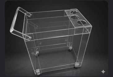 Vintage Mid Century Modern 70s Lucite Bar Cart