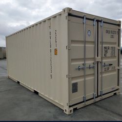 NEW Beige 20ft One Trip Shipping Containers For Sale.        