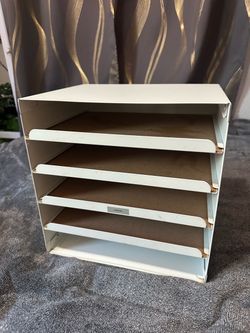 5-Tier Desktop Paper & File Organizer – White