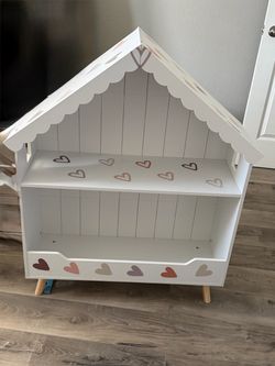 Kids Dollhouse Bookshelf, Wooden