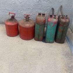 Antique, Gas, Cans, Antique, Gas, Cans