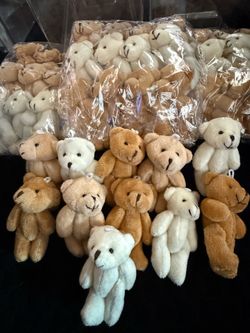 12 Pieces Mini Teddy Bear Cute Plush Toy Mini Cuddly Toys Doll for DIY Keychain Baby Shower Birthday Christmas Party Favors