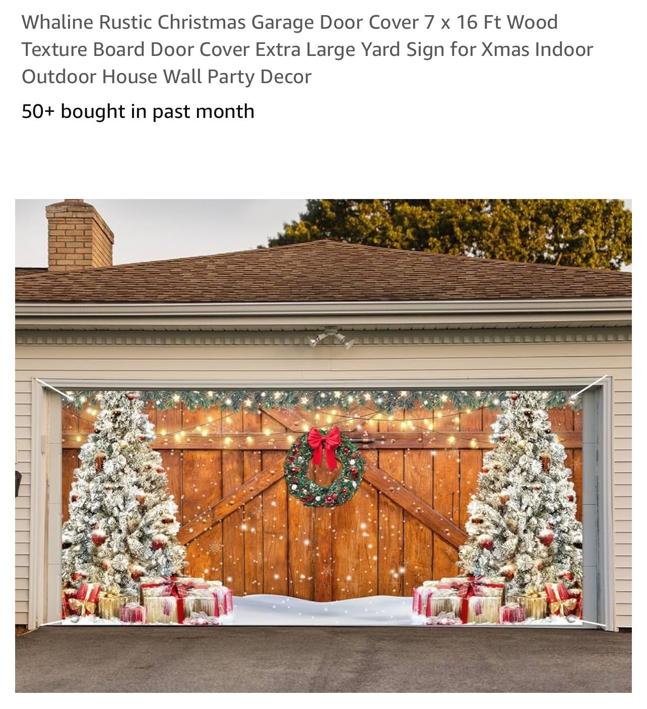 Christmas Garage Door Cover