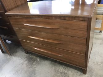 Mid century bedroom suite bed dresser tall dresser