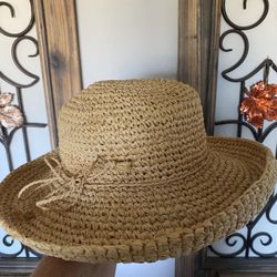 Chico’s Wide Brim Straw Summer Hat