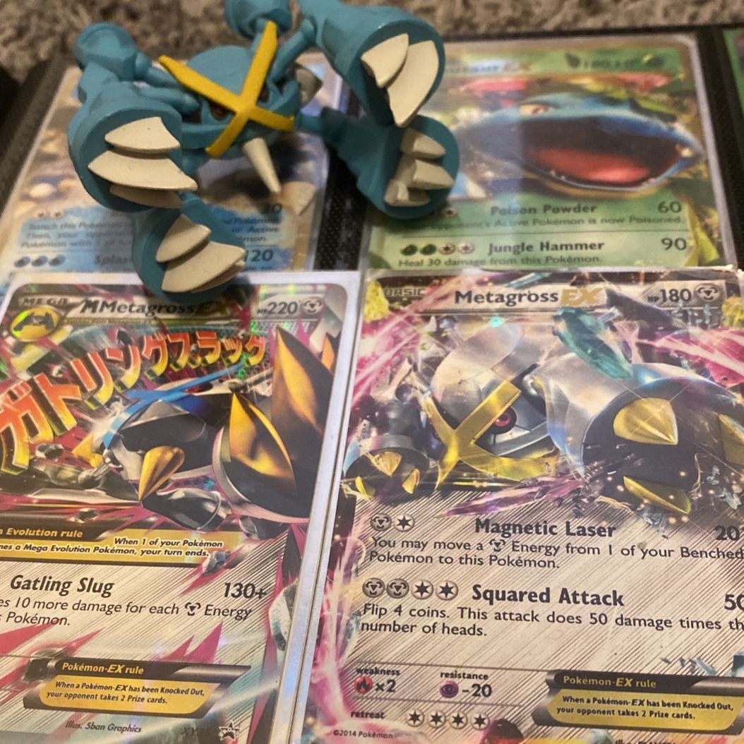 mega metagross ex pokemon card JUMBO/OVERSIZED POKEMON MEGA METAGROSS EX #XY35 HOLO PROMO CARD NEAR MINT NM