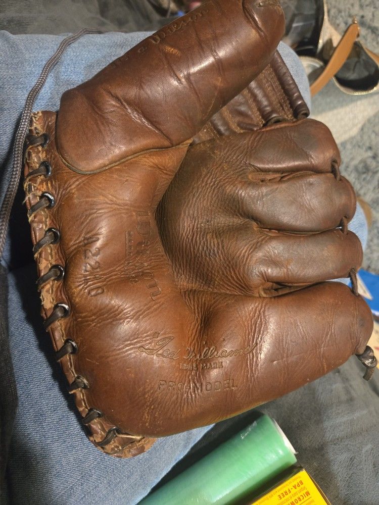 Vintage Wilson Ted Williams Pro Baseball Glove Leather