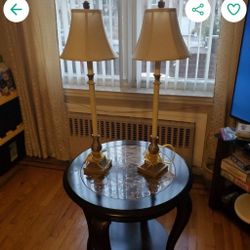 Lamps 2 for $35.00 Table for $75