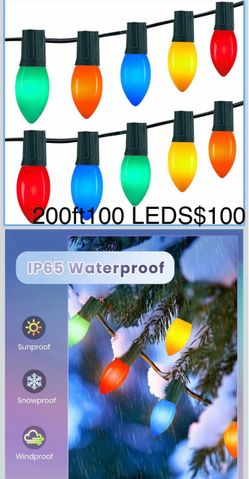 🎄 CHRISTMAS LIGHTS 200 ft 100 LED 👉 4075 S 32nd St, Phoenix, AZ 85040