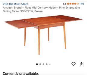 Extendable pine table