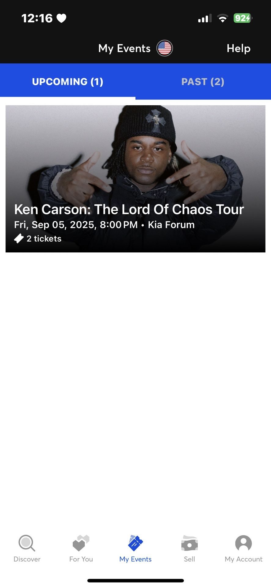 2 Ticket To Ken Carson: The Lord Of Chaos Tour