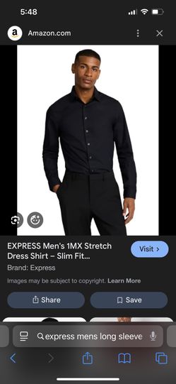 Express Men’s Button Up Long Sleeve - Small