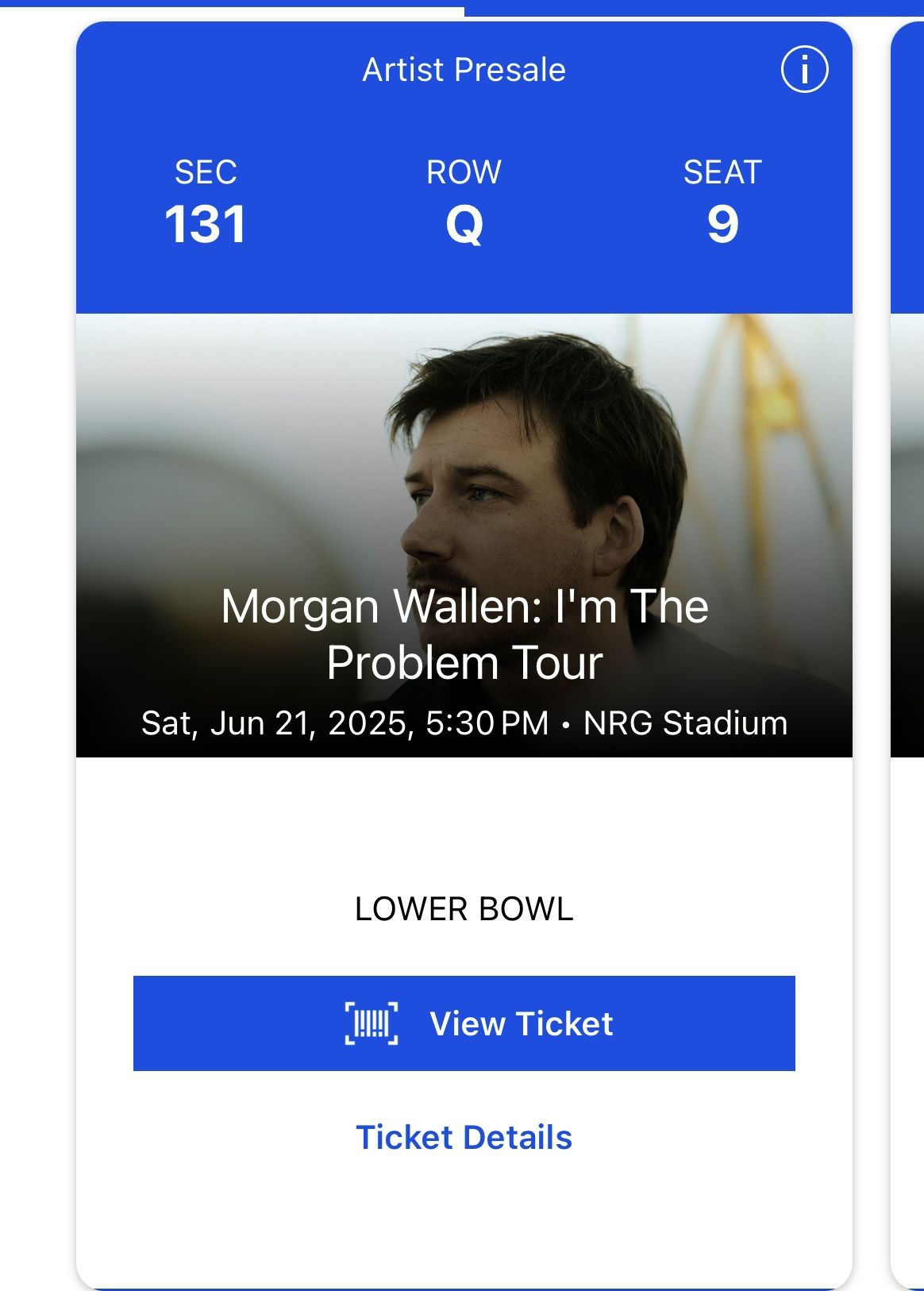 2 Morgan Wallen Tickets 6/21 Show