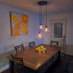 3 globe pendant light fixture