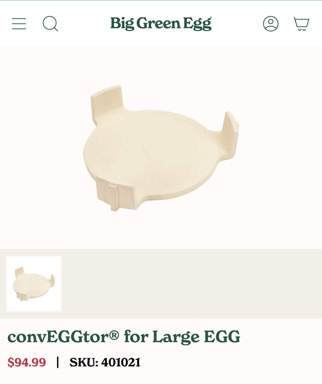 Big Green Egg convEGGtor® for Large EGG Used  
