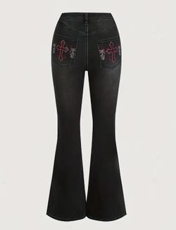 Black Flared Women’s Jeans (L 8/10)
