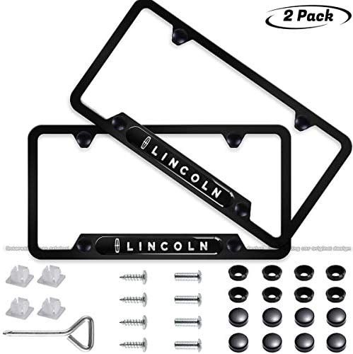 Two-piece Lincoln License Plate Frame Holder Complete With Hardware