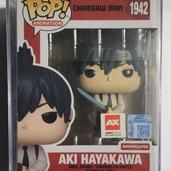 Funko Pop Chainsaw Man Aki Hayakawa Anime Expo 2025 LE 5000 Convention Sticker -