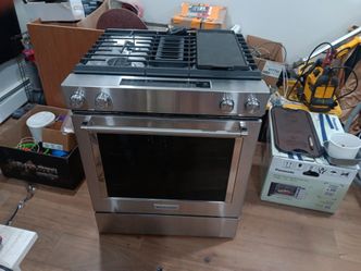 KitchenAid gas and electric stove