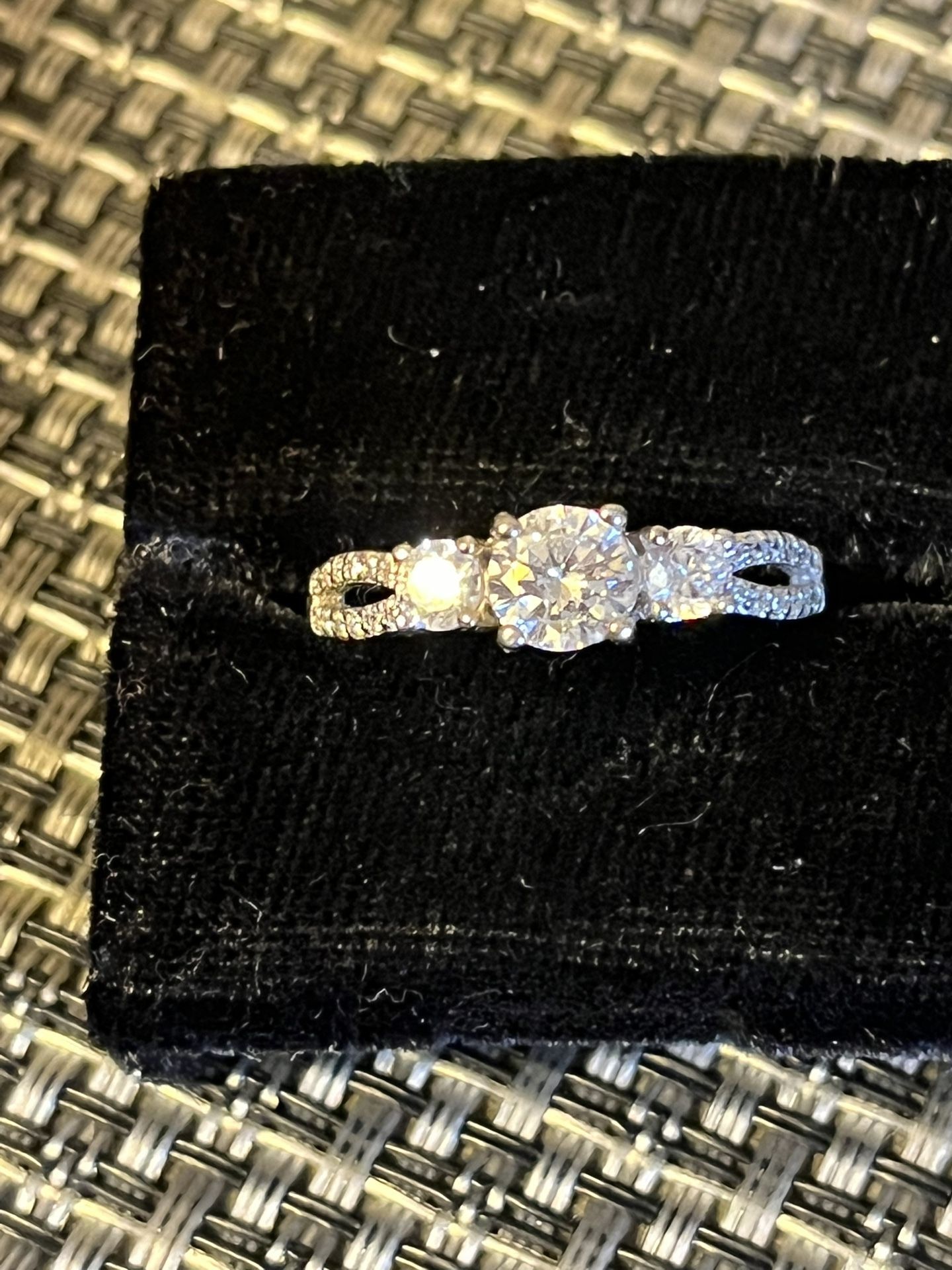 Sterling Silver Engagement Ring Size 8 1/4