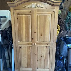 Broyhill Fontana solid pine armoire/wardrobe cabinet