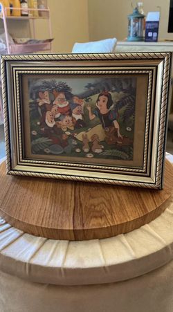 Holographic Snow White Picture Card w/ Frame