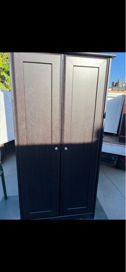Dark Brown Double Door Wardrobe