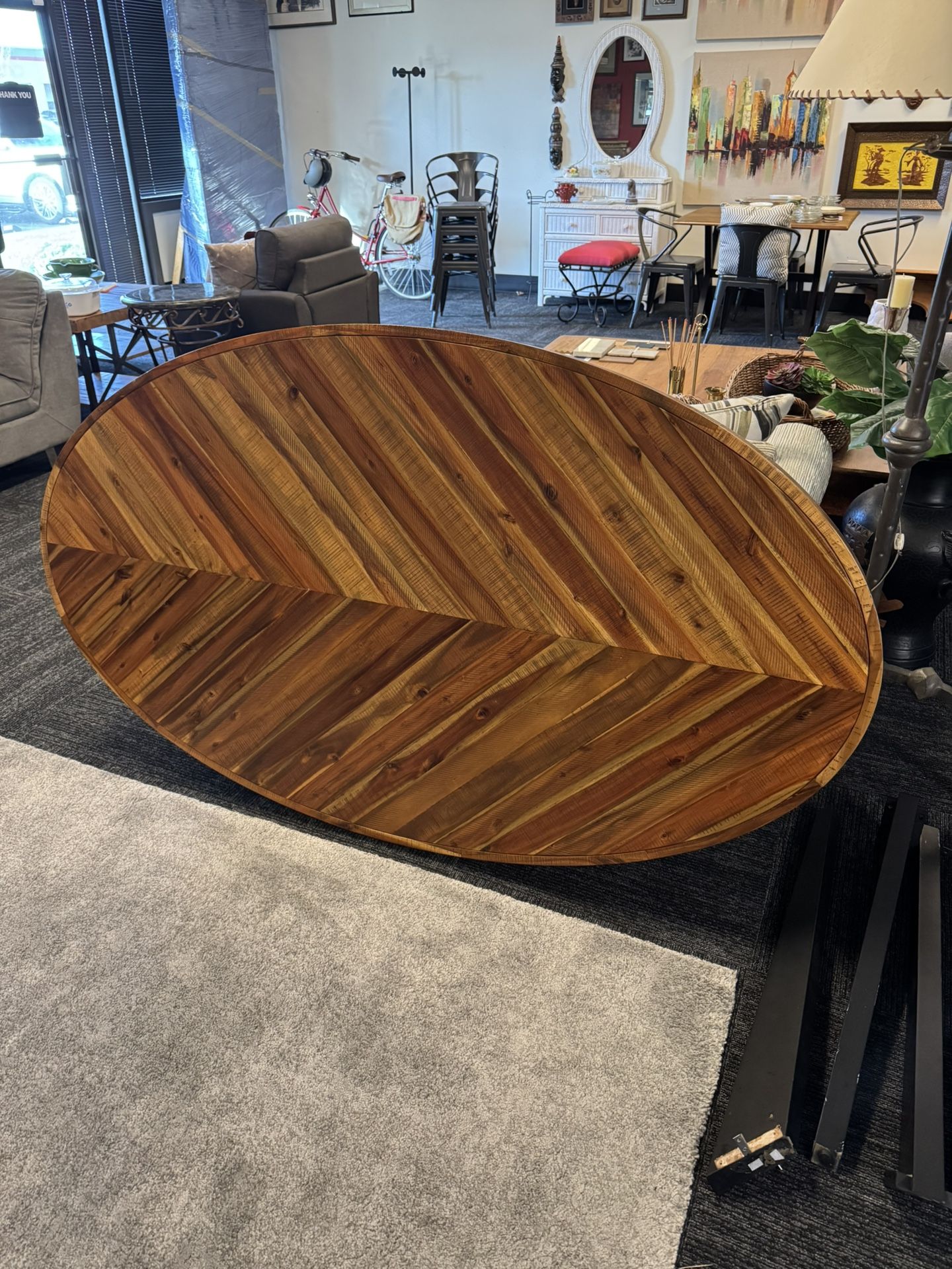 Solid Wood Oval Dining Table—Top + Legs