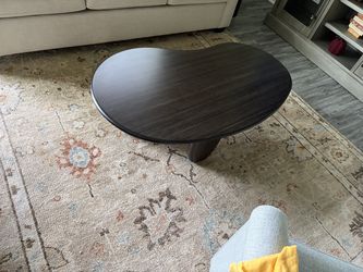 Kidney Shaped Coffee Table and Round glass end table