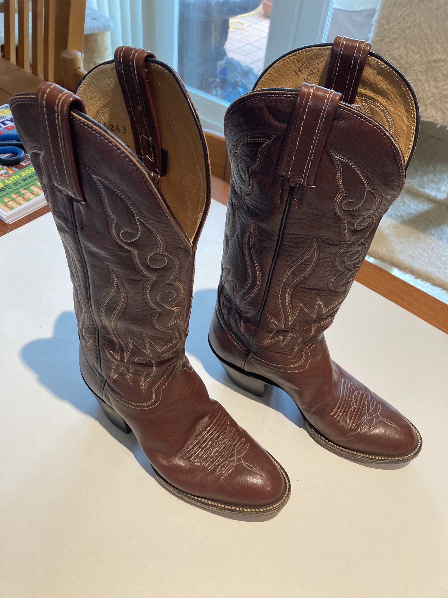 Hondo Women’s Leather Cowboy Boots 